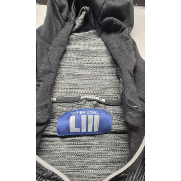 NFL Super Bowl Vlll‎ two toned gray full zip hoodie jacket geometric design  XS - Picture 3 of 13